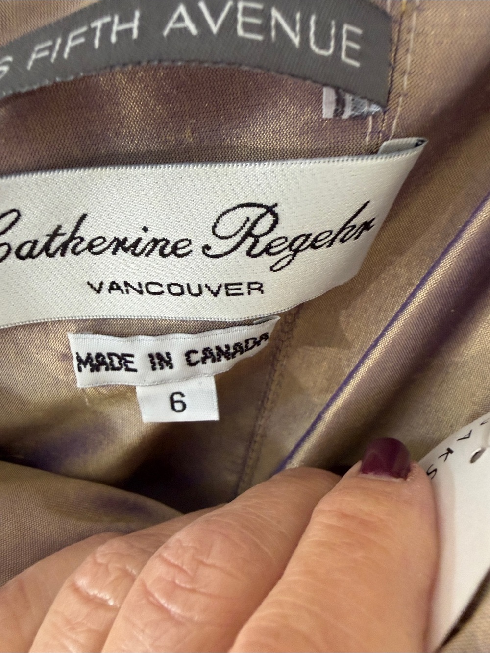 NWT. STUNNING, Catherine Regher, Ruched Gown with Draped Bodice - Picture 2 of 4